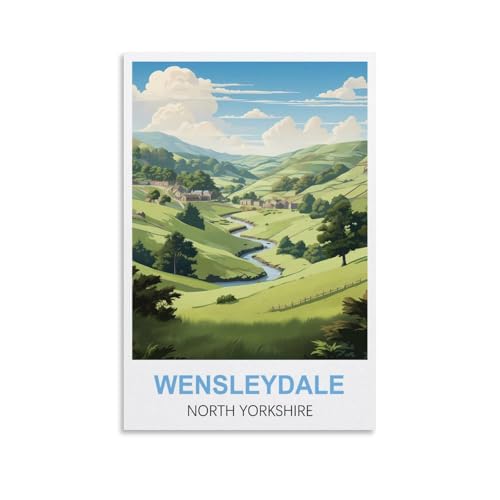 Puzzle für Erwachsene 1000, Wensleydale North Yorkshire Poster Puzzle 1000 Teile für Erwachsene Anspruchsvolle Puzzlespiele Puzzle für Erwachsene 38 x 26 cm von AFHMZ