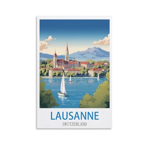 Puzzle für Erwachsene 1000 Lausanne, Schweiz, Puzzles für Erwachsene, anspruchsvolle Puzzles, Puzzlespiel für die ganze Frau, Geschenke für Männer, 70 x 50 cm von AFHMZ
