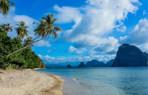 Puzzle für Erwachsene 1000 | Puzzle 1000 Teile für Erwachsene, Geschenke, Strand, Tropen, Felsen, Küste, Philippinen, 70 x 100 cm von AFHMZ
