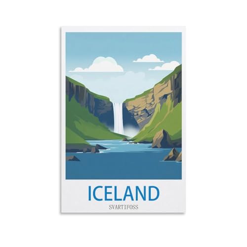 Puzzle für Erwachsene Island Svartifoss Puzzles für Erwachsene Lernspiel Herausforderungsspielzeug 2000 Teile 100x70CM von AFHMZ