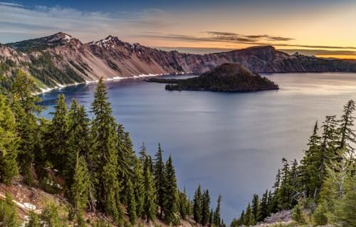 Puzzle für Erwachsene und Kinder, 2000 Teile, anspruchsvolles Spiel, Insel, Krater, Oregon, Crater Lake, 70 x 100 cm von AFHMZ