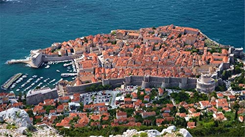 Puzzle für Erwachsene und Kinder, Dubrovnik, Kroatien, Stadt, Küste, Meer, DIY, 100 Teile, 45,5 x 35,5 cm von AFHMZ