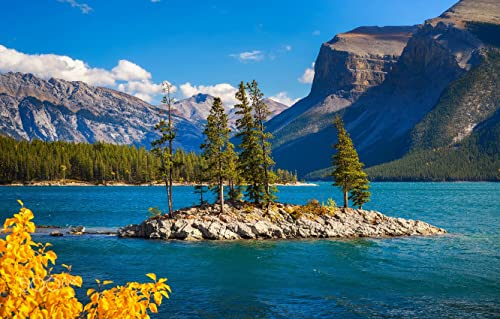 Puzzle für Kinder, 500 Teile, See im Banff-Nationalpark, Kanada, personalisiertes Puzzle, 52 x 38 cm von AFHMZ