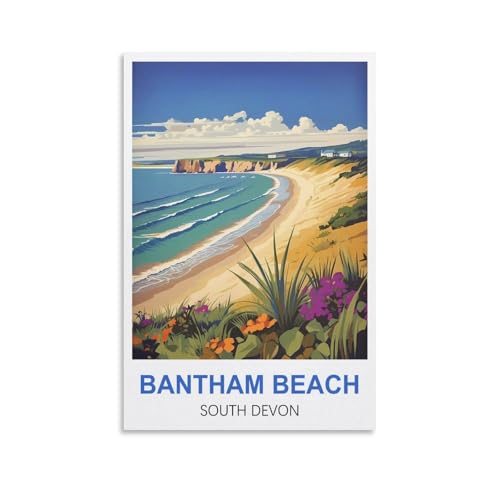 Puzzles, Bantham Beach, South Devon für Erwachsene, Lernspiel, Herausforderungsspielzeug, 1000-teiliges Puzzle für Erwachsene und Kinder, Lernspiele, Heimdekoration, 70 x 50 cm von AFHMZ
