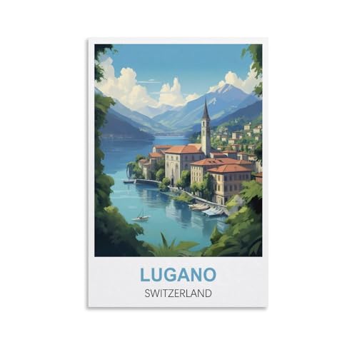 Puzzles, Lugano, Schweiz für Erwachsene, Lernspiel, Herausforderungsspielzeug, 1000-teiliges Puzzle für Erwachsene und Kinder, Lernspiele, Heimdekoration, 70 x 50 cm Puzzles, Lugano, Schweiz für Erwachsene, Lernspiel, Herausforderungsspielzeug, 1000-teiliges Puzzle für Erwachsene und Kinder, Lernspiele, Heimdekoration, 70 x 50 cm von AFHMZ
