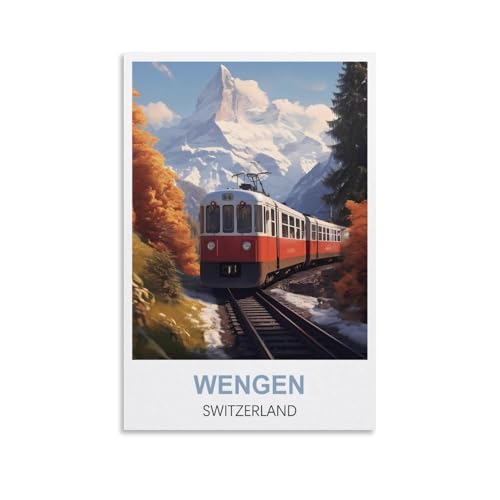 Puzzles, Wengen, Schweiz für Erwachsene, Lernspiel, Herausforderungsspielzeug, 2000-teiliges Puzzle für Erwachsene und Kinder. Lernspiele, Heimdekoration, 100 x 70 cm Puzzles, Wengen, Schweiz für Erwachsene, Lernspiel, Herausforderungsspielzeug, 2000-teiliges Puzzle für Erwachsene und Kinder. Lernspiele, Heimdekoration, 100 x 70 cm von AFHMZ