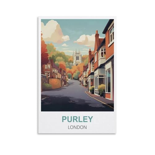 Puzzles 1000 Teile für Erwachsene, Puzzles für Erwachsene, Purley London Poster-Puzzle-Sets für anspruchsvolle Puzzlespiele und Familienspiele, 52 x 38 cm von AFHMZ