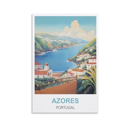 Puzzles für Erwachsene, Azoren, Portugal-Poster, Lernspiel, Puzzle, geeignet zur Dekompression und Wanddekoration, 70 x 50 cm von AFHMZ
