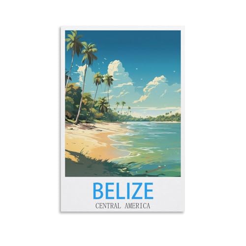 Puzzles für Erwachsene, Belize-Zentralamerika-Poster, Lernspiel-Puzzle, geeignet zur Dekompression und Wanddekoration, 100 x 70 cm von AFHMZ