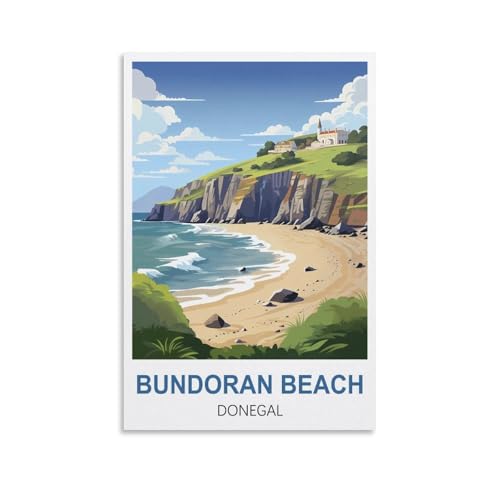 Puzzles für Erwachsene, Bundoran Beach Donegal Poster, 1000-teiliges Puzzle für Erwachsene – lustiges, herausforderndes und kniffliges Puzzle für Erwachsene, 38 x 26 cm von AFHMZ