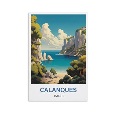 Puzzles für Erwachsene, Calanques, Frankreich-Poster, Lernspiel, Puzzle, geeignet zur Dekompression und als Wanddekoration, 100 x 70 cm von AFHMZ