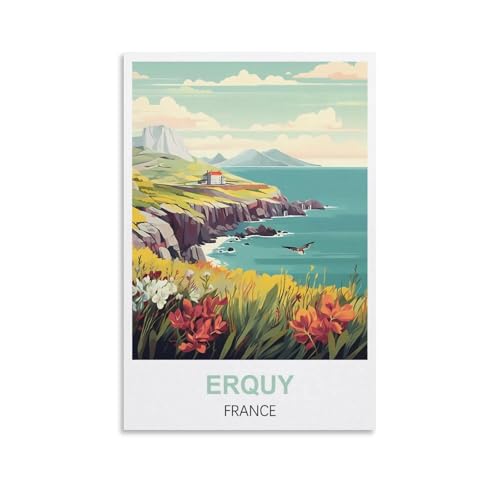 Puzzles für Erwachsene, Erquy France Poster, Lernspiel-Puzzle, geeignet zur Dekompression und Wanddekoration, 100 x 70 cm von AFHMZ