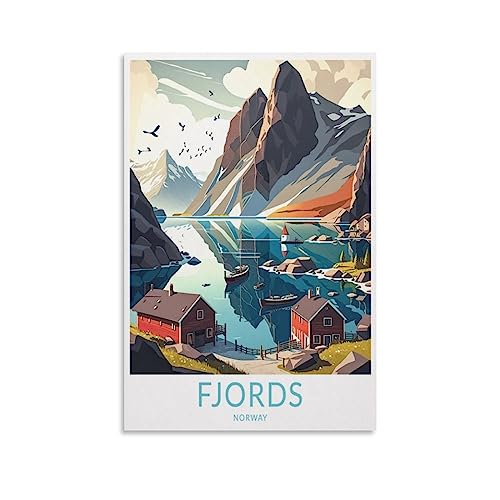 Puzzles für Erwachsene, Fjorde, Norwegen, Bergpuzzles für Erwachsene 1000, Puzzles für Erwachsene, Familienpuzzlespiel, Geburtstagsgeschenke, 70 x 50 cm von AFHMZ