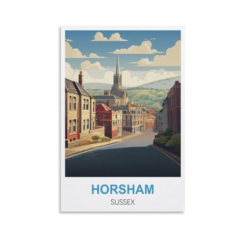 Puzzles für Erwachsene, Horsham Sussex Poster, Lernspiel-Puzzle, geeignet zur Dekompression und Wanddekoration, 38 x 26 cm von AFHMZ