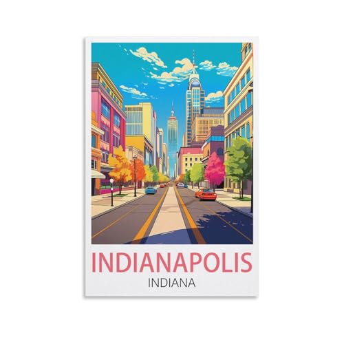 Puzzles für Erwachsene, Indianapolis Indiana Poster Lernspiel Puzzle Geeignet für Dekompression und Wanddekoration 70x50CM von AFHMZ