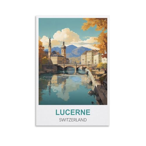Puzzles für Erwachsene, Luzern, Schweiz, Poster, Lernspiel, Puzzle, geeignet zur Dekompression und Wanddekoration, 100 x 70 cm von AFHMZ
