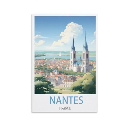 Puzzles für Erwachsene, Nantes, Frankreich-Poster, Lernspiel, Puzzle, geeignet zur Dekompression und Wanddekoration, 100 x 70 cm von AFHMZ