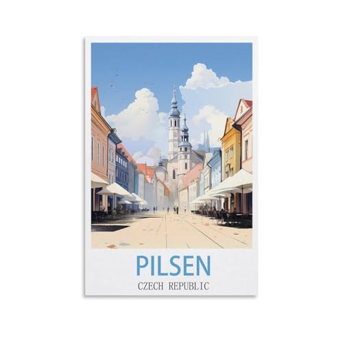 Puzzles für Erwachsene, Pilsen, Tschechische Republik, Poster-Puzzles für Erwachsene, anspruchsvolle Puzzles, Puzzlespiel für die ganze Frau, Geschenke für Männer, 100 x 70 cm von AFHMZ