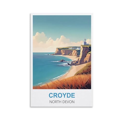 Puzzles für Erwachsene, Poster Croyde North Devon, 2000-teiliges Puzzle für Erwachsene – lustiges, herausforderndes und kniffliges Puzzle für Erwachsene, 100 x 70 cm von AFHMZ