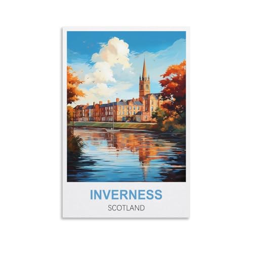 Puzzles für Erwachsene, Poster mit Inverness-Schottland-Motiven, Lernspiel, Puzzle, geeignet zur Dekompression und als Wanddekoration, 100 x 70 cm von AFHMZ