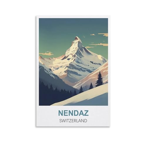 Puzzles für Erwachsene, Poster von Nendaz, Schweiz, 2000-teiliges Puzzle für Erwachsene – lustiges, herausforderndes und kniffliges Puzzle für Erwachsene, 100 x 70 cm von AFHMZ