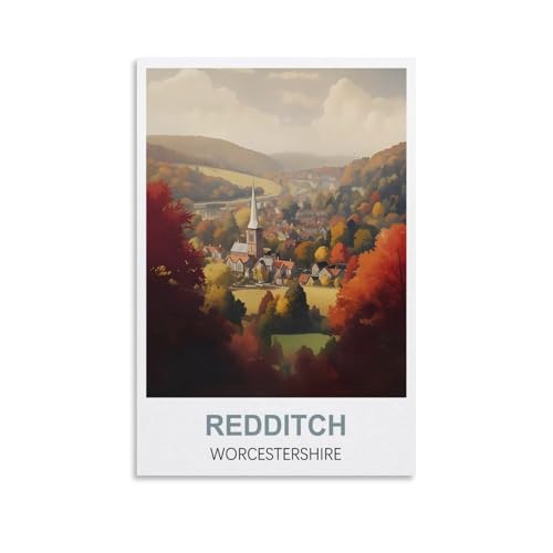 Puzzles für Erwachsene, Redditch Worcestershire Poster-Puzzles für Erwachsene, anspruchsvolle Puzzles, Puzzlespiel für das Ganze für Frauen, Geschenke für Männer, 52 x 38 cm von AFHMZ