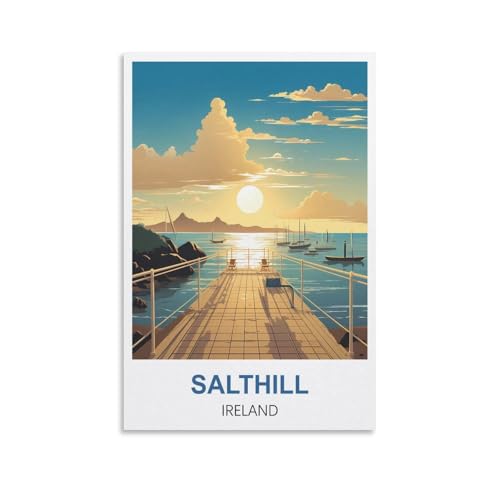 Puzzles für Erwachsene, Salthill Ireland Posters Lernspiel-Puzzle, geeignet zur Dekompression und Wanddekoration, 70 x 50 cm von AFHMZ