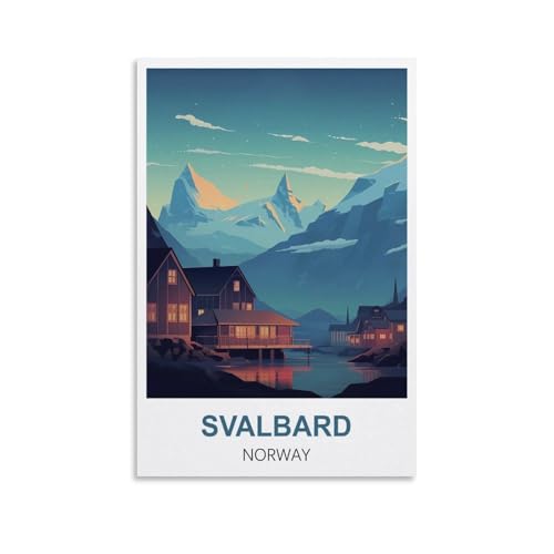 Puzzles für Erwachsene, Svalbard Norwegen Poster Lernspiel Puzzle Geeignet für Dekompression und Wanddekoration 70x50CM von AFHMZ