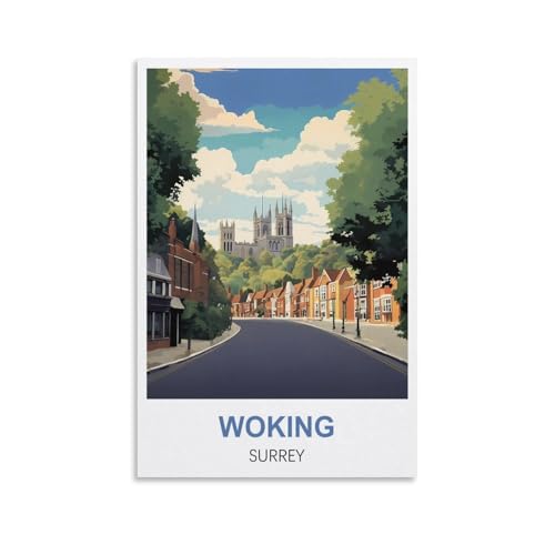 Puzzles für Erwachsene, Woking Surrey Poster, Lernspiel-Puzzle, geeignet zur Dekompression und Wanddekoration, 100 x 70 cm von AFHMZ