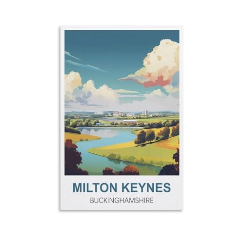 Puzzles für Erwachsene 1000, Milton Keynes, Buckinghamshire PostersPuzzles für Erwachsene, anregende Puzzles, Puzzlespiel für die ganze Familie für Frauen 70x50CM von AFHMZ