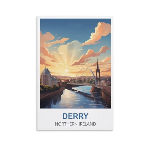 Puzzles für Erwachsene 2000, Poster von Derry, Nordirland. Puzzles für Erwachsene, anregende Puzzles, Puzzlespiel für die ganze Familie für Frauen, 100 x 70 cm von AFHMZ