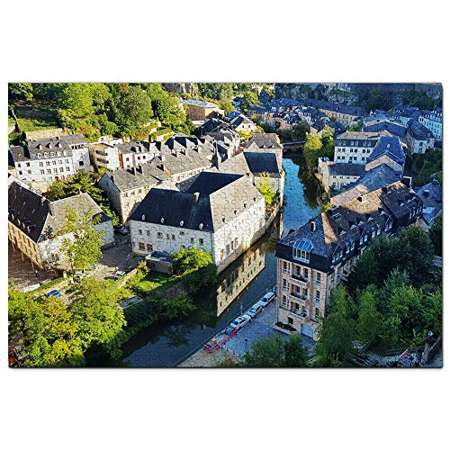 Quadratisches Luxemburg-Puzzle 1000 Teile Spiel Kunstwerk Reise Souvenir 52x38CM von AFHMZ