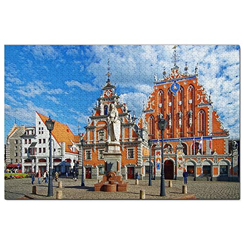 Rigaer Rathausplatz Lettland Puzzle 1000 Teile Spiel Kunstwerk Reisesouvenir 52x38CM von AFHMZ