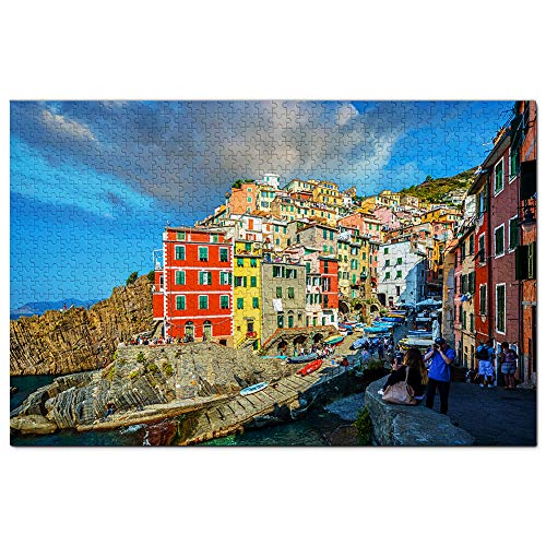 Riomaggiore Cinque Terre Italien Puzzle 100 Teile Spiel Kunstwerk Reise Souvenir 45,5x35,5CM von AFHMZ