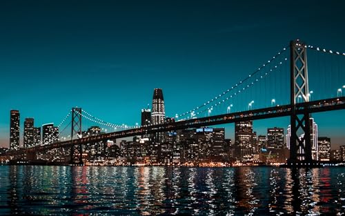 Schwieriges Puzzle für Erwachsene 100 Teile Brooklyn Bridge Skyline 45,5x35,5CM von AFHMZ