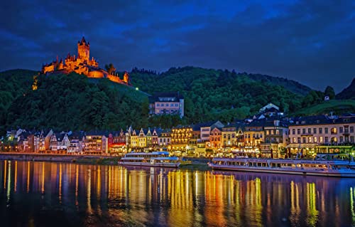 Schwieriges Puzzle für Erwachsene 1000 Teile Deutsches Cochemer Burggebäude an der Mosel 52x38CM von AFHMZ