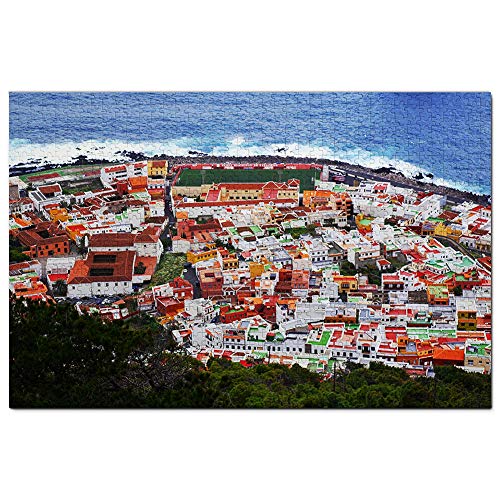 Spanien Garachico Teneriffa Puzzle für Erwachsene 100 Teile Reisegeschenk Souvenir 45,5x35,5CM von AFHMZ