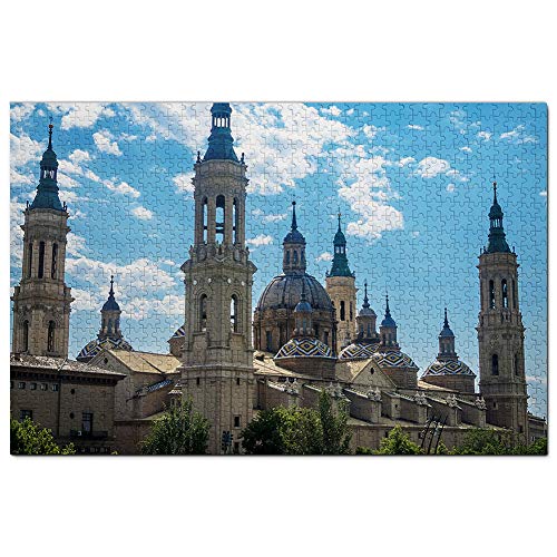 Spanien Pilar-Kathedrale Zaragoza Puzzle 500 Teile Spiel Kunstwerk Reise Souvenir 52x38CM von AFHMZ