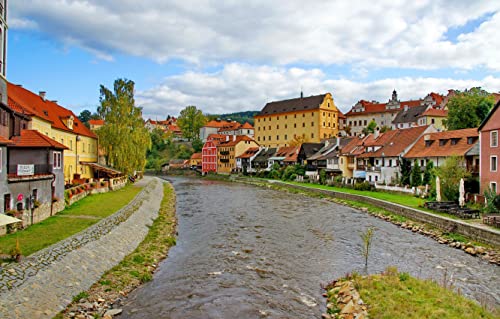 Spiele und Puzzles, 100 Teile aus Holz, Häuser der Tschechischen Republik am Fluss, Klassische Puzzles, 45,5 x 35,5 cm Spiele und Puzzles, 100 Teile aus Holz, Häuser der Tschechischen Republik am Fluss, Klassische Puzzles, 45,5 x 35,5 cm von AFHMZ