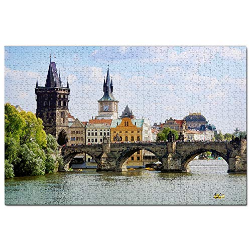 Tschechische Karlsbrücke Prag Puzzle 100 Teile Spiel Kunstwerk Reise Souvenir 45,5x35,5CM von AFHMZ