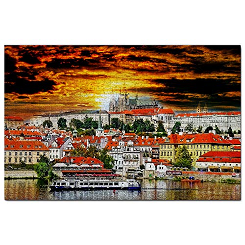 Tschechisches Puzzle, 500 Teile, Tschechische Prager Burg, Prager Puzzlespiel, Kunstwerk, Reisesouvenir, 52 x 38 cm von AFHMZ