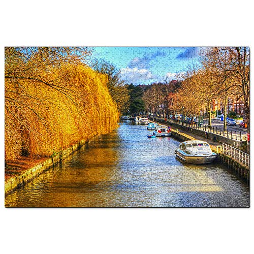UK England Norwich Canal Puzzle 100 Teile Spiel Kunstwerk Reise Souvenir 45,5 x 35,5CM von AFHMZ