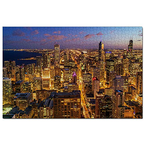 USA Amerika Chicago Nacht Illinois Puzzle 1000 Teile Spiel Kunstwerk Reise Souvenir 52x38CM USA Amerika Chicago Nacht Illinois Puzzle 1000 Teile Spiel Kunstwerk Reise Souvenir 52x38CM von AFHMZ