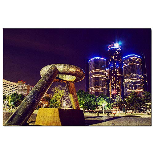 USA Amerika Detroit Michigan Puzzle 100 Teile Spiel Kunstwerk Reise Souvenir 45,5x35,5CM von AFHMZ