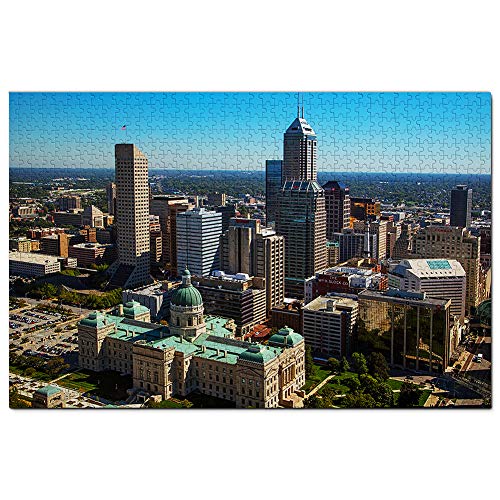 USA Amerika Indianapolis Indiana Skyline Puzzle 100 Teile Spiel Kunstwerk Reise Souvenir 45,5x35,5CM von AFHMZ