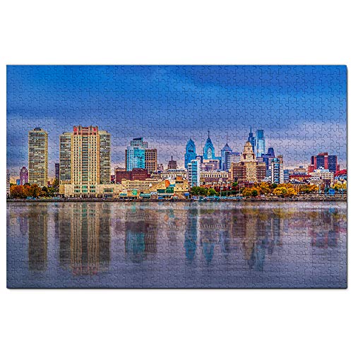 USA Amerika Philadelphia Skyline Puzzle 300 Teile Spiel Kunstwerk Reise Souvenir 38x26CM von AFHMZ