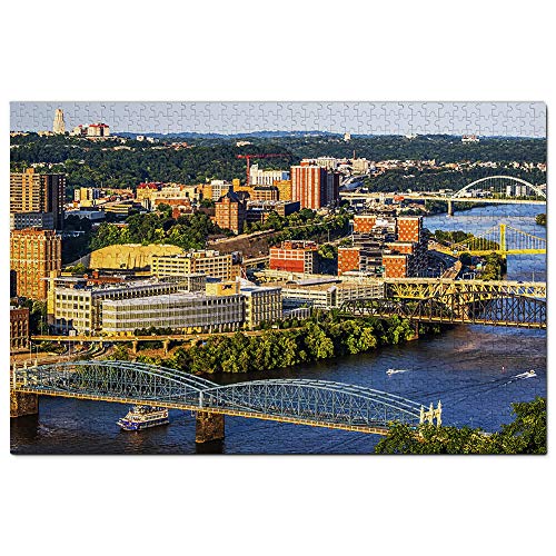 USA Amerika Pittsburgh Skyline Puzzle 300 Teile Spiel Kunstwerk Reise Souvenir 38x26CM von AFHMZ