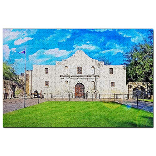 USA Amerika The Alamo San Antonio Puzzle für Erwachsene 100 Teile Reisegeschenk Souvenir 45,5x35,5CM von AFHMZ