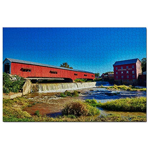 USA Amerika Überdachte Brücke Bridgeton Indiana Puzzle 100 Teile Spiel Kunstwerk Reise Souvenir 45,5x35,5CM USA Amerika Überdachte Brücke Bridgeton Indiana Puzzle 100 Teile Spiel Kunstwerk Reise Souvenir 45,5x35,5CM von AFHMZ