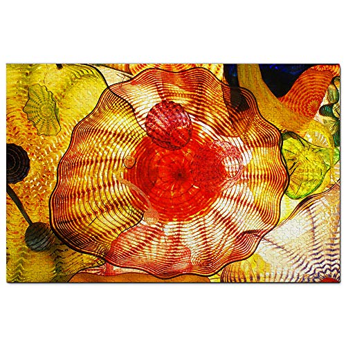 USA Amerika USA Amerika Tacoma Chihuly Bridge of Glass Puzzle für Erwachsene, 500 Teile, Reisegeschenk, Souvenir, 52 x 38 cm von AFHMZ